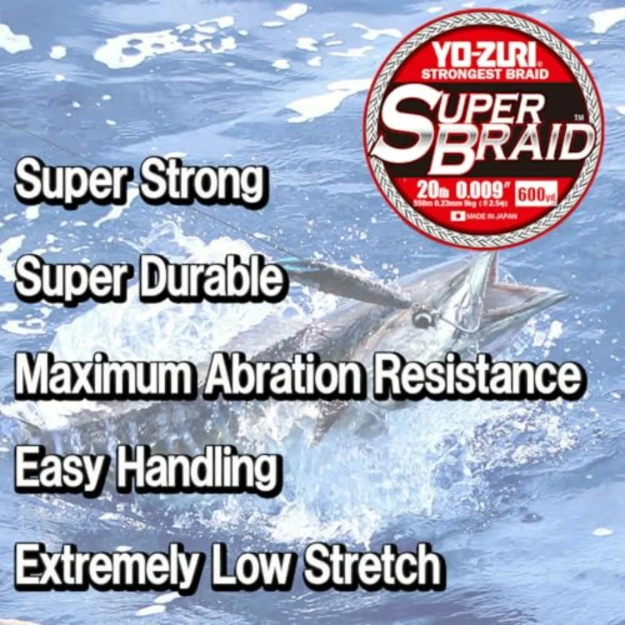Superbraid 100 Lb Saltwater Braided Fishing Line Durable High Visibility