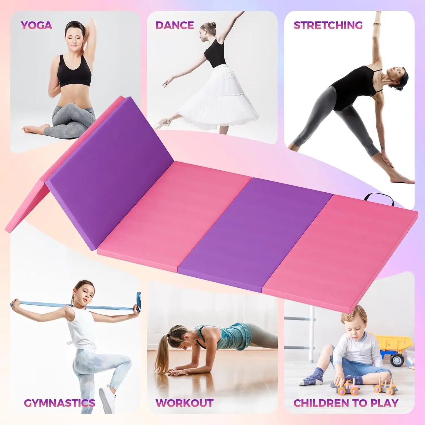 TWISTER.CK Folding Gym Mat Extra Firm High-Density Tumbling
