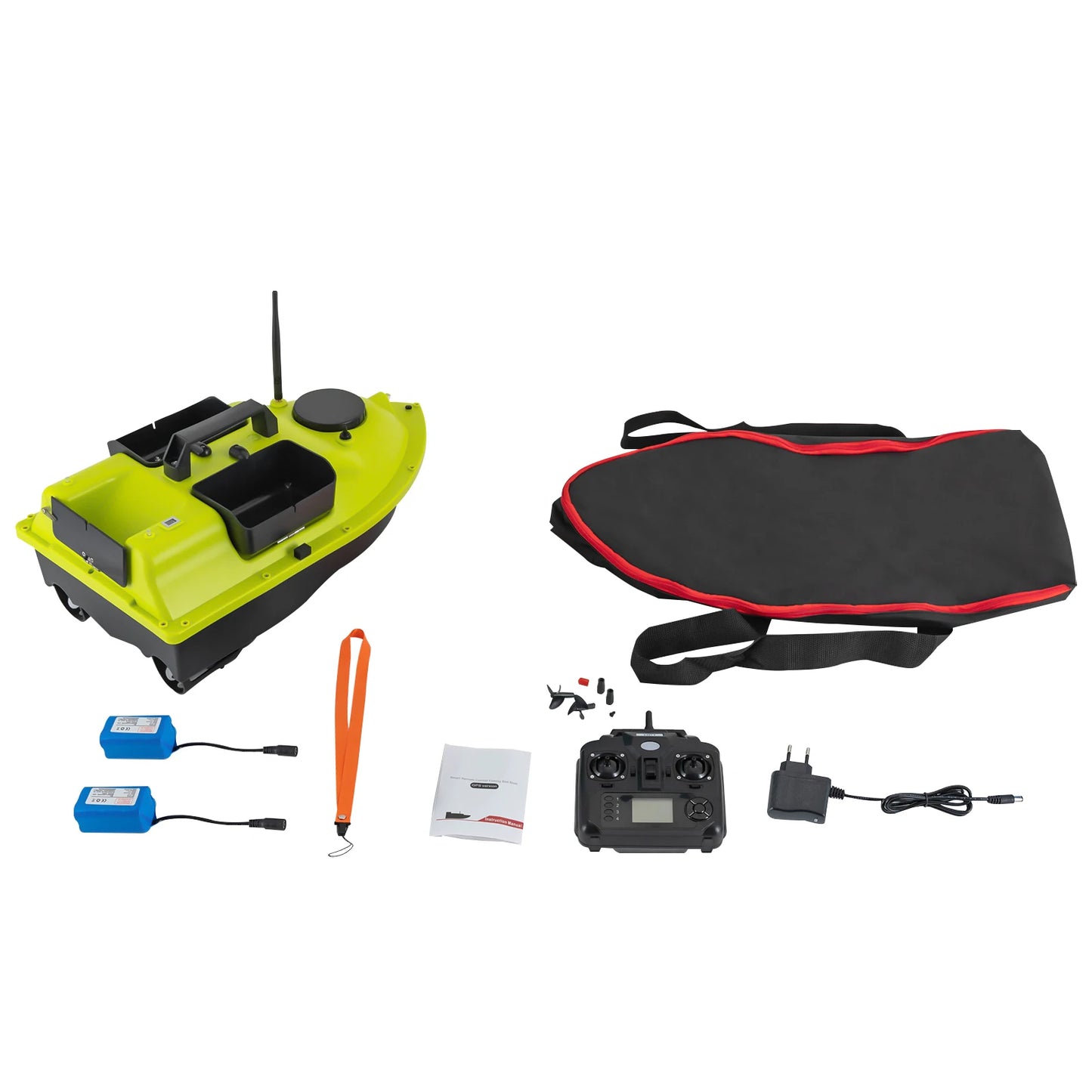 Rechargeable GPS Fishing Bait Boat With 2 Batteries 16 Positioning