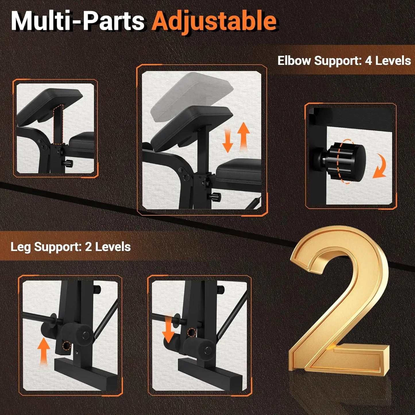 HiMISS 7 In 1 Strength Training Bench With Squat Rack