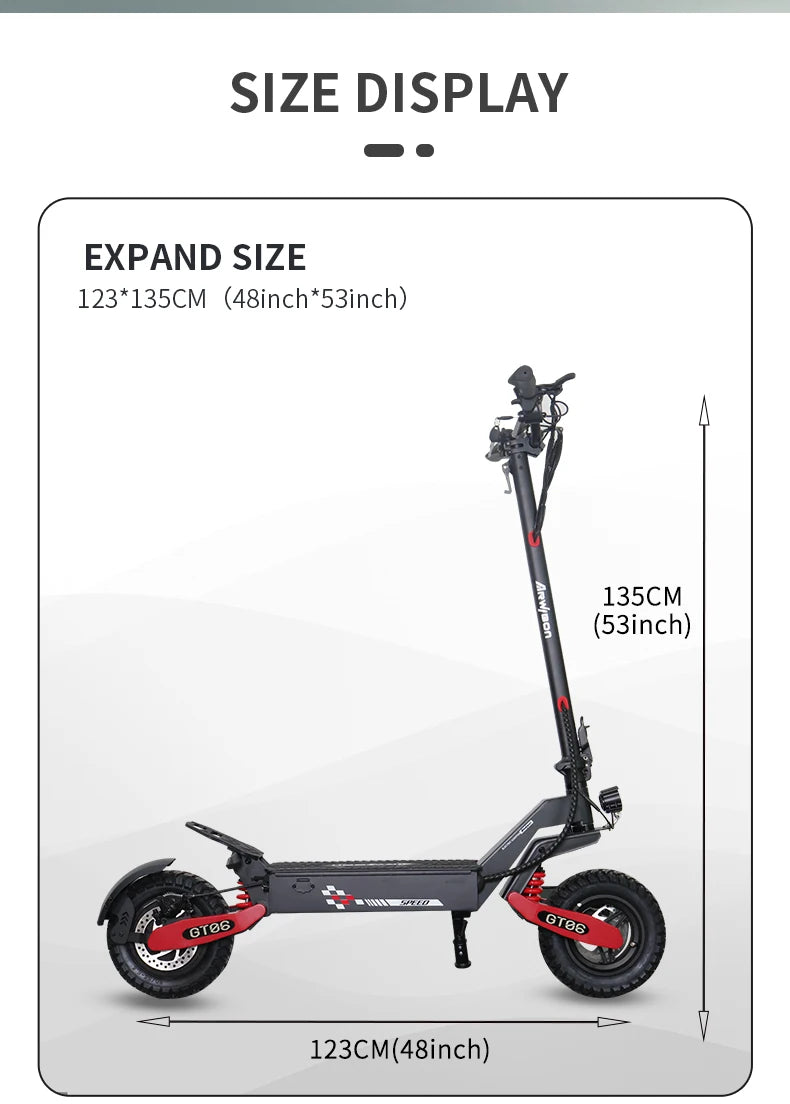 Arwibon GT06 1200W Foldable Electric Scooter For Adults