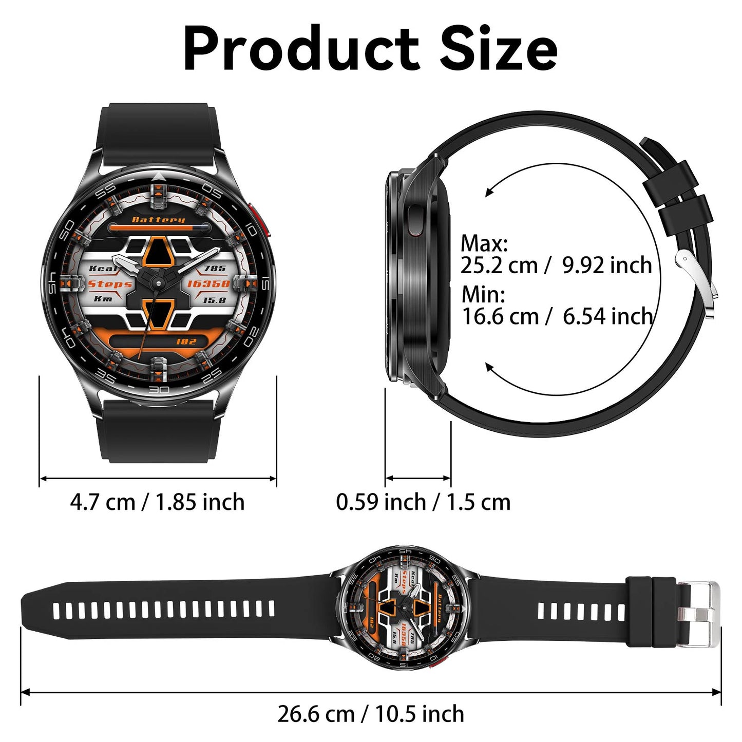 EIGIIIS Smart Watch With Earbuds And Health Tracker