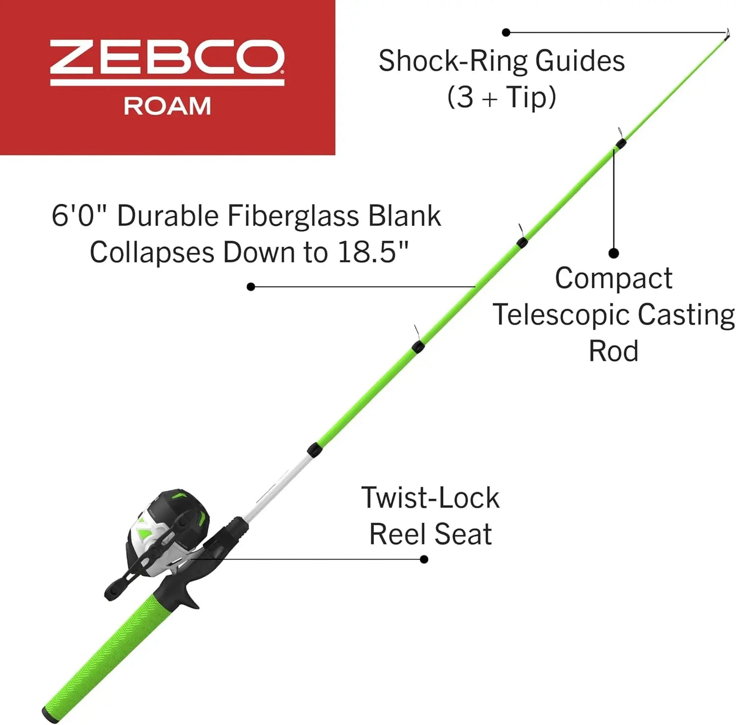 Telescopic Fishing Rod And Reel Combo With Pre Spooled Line