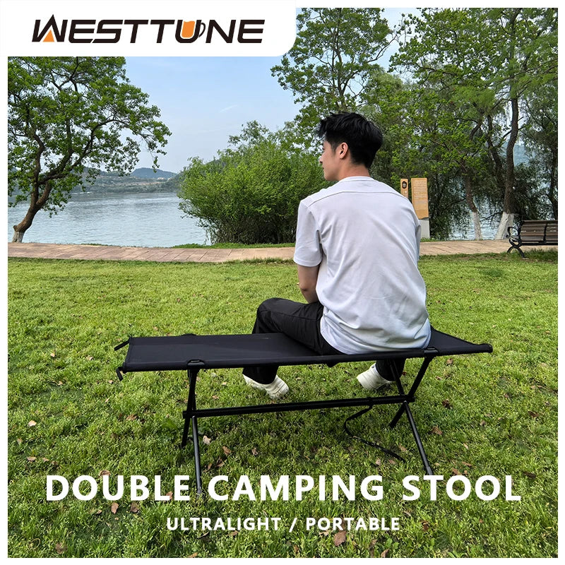 WEST TUNE Outdoor Camping Double Folding Chair For Travel