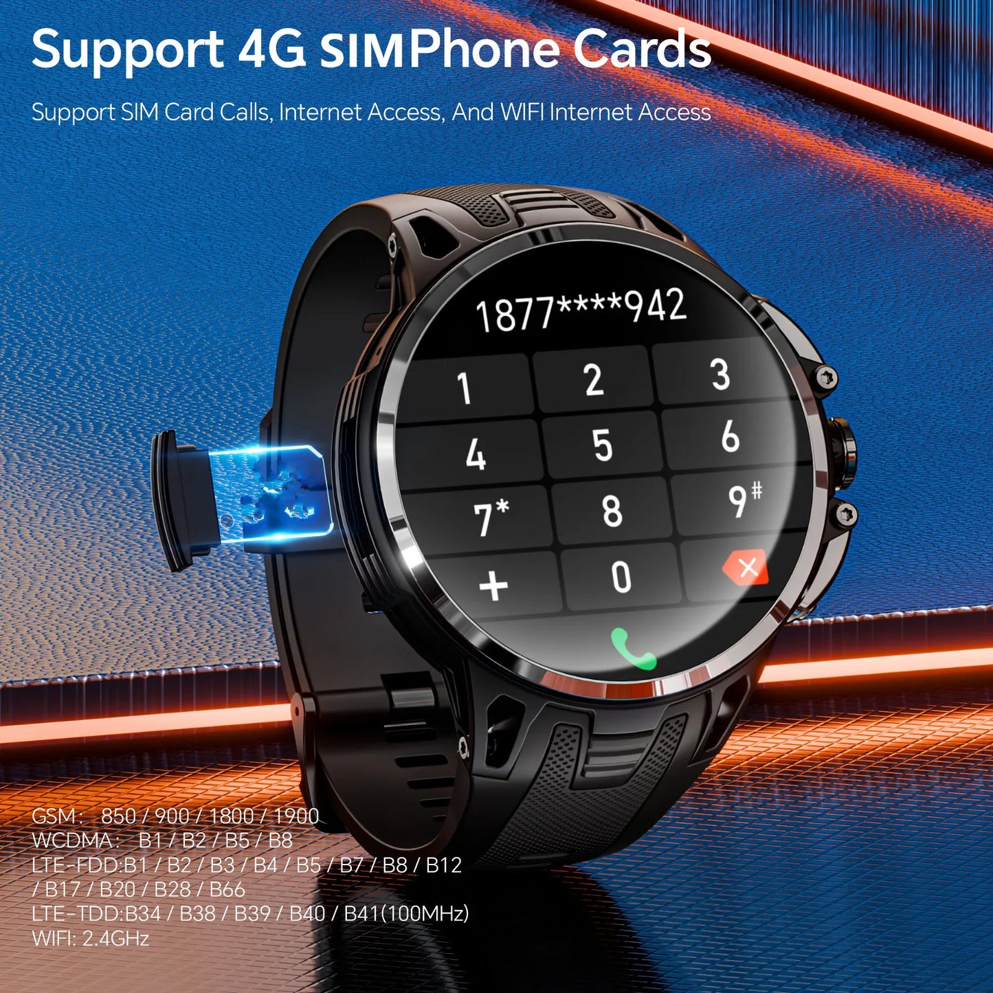 LOKMAT APPLLP 4 Pro Android Watch Phone 4G Smartwatch