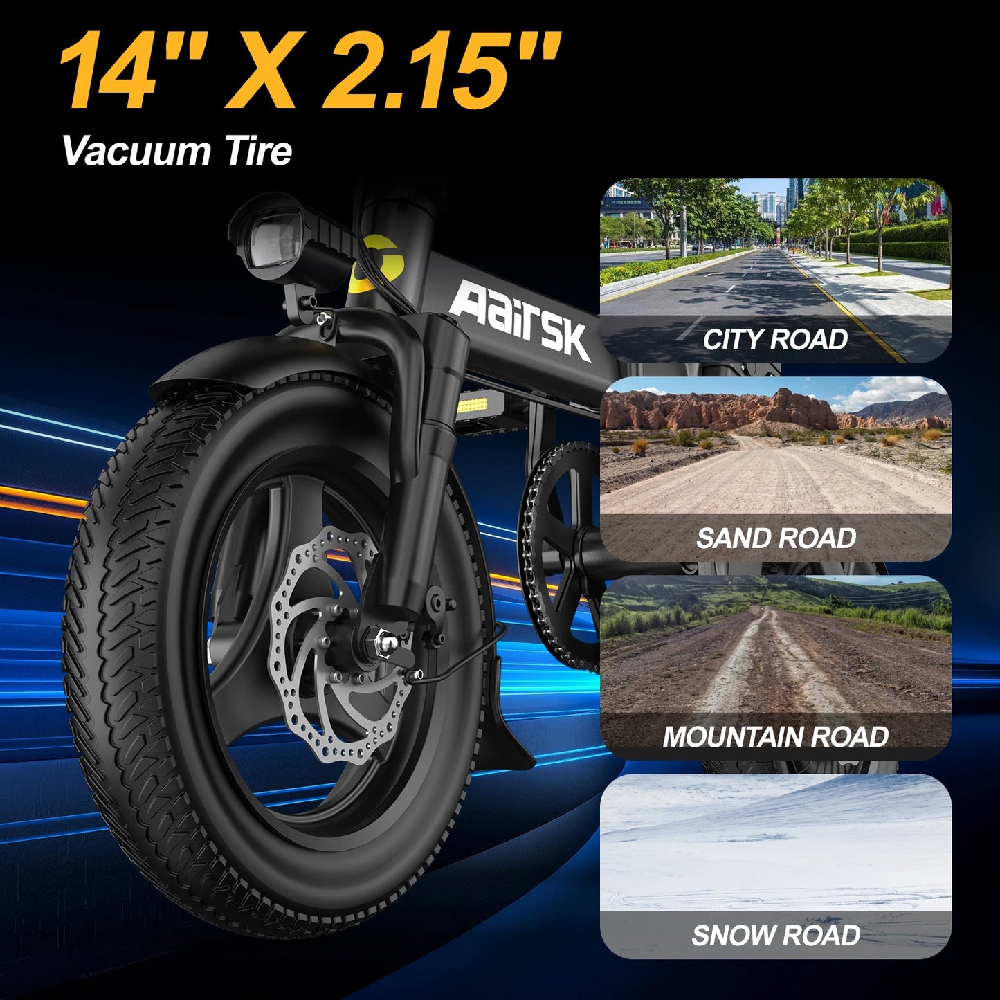 F6 Mini Foldable Electric Bike 750W Motor For City Commute