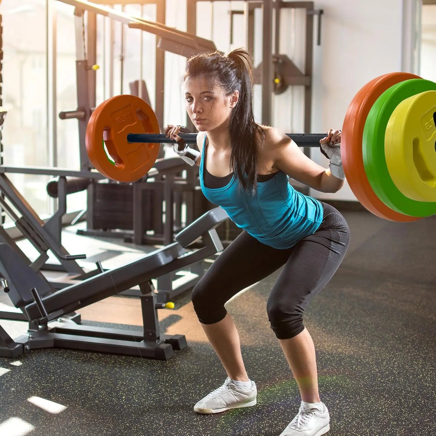 HiMISS Adjustable Barbell Weight Set 40Lb 20Kg For Home Gym