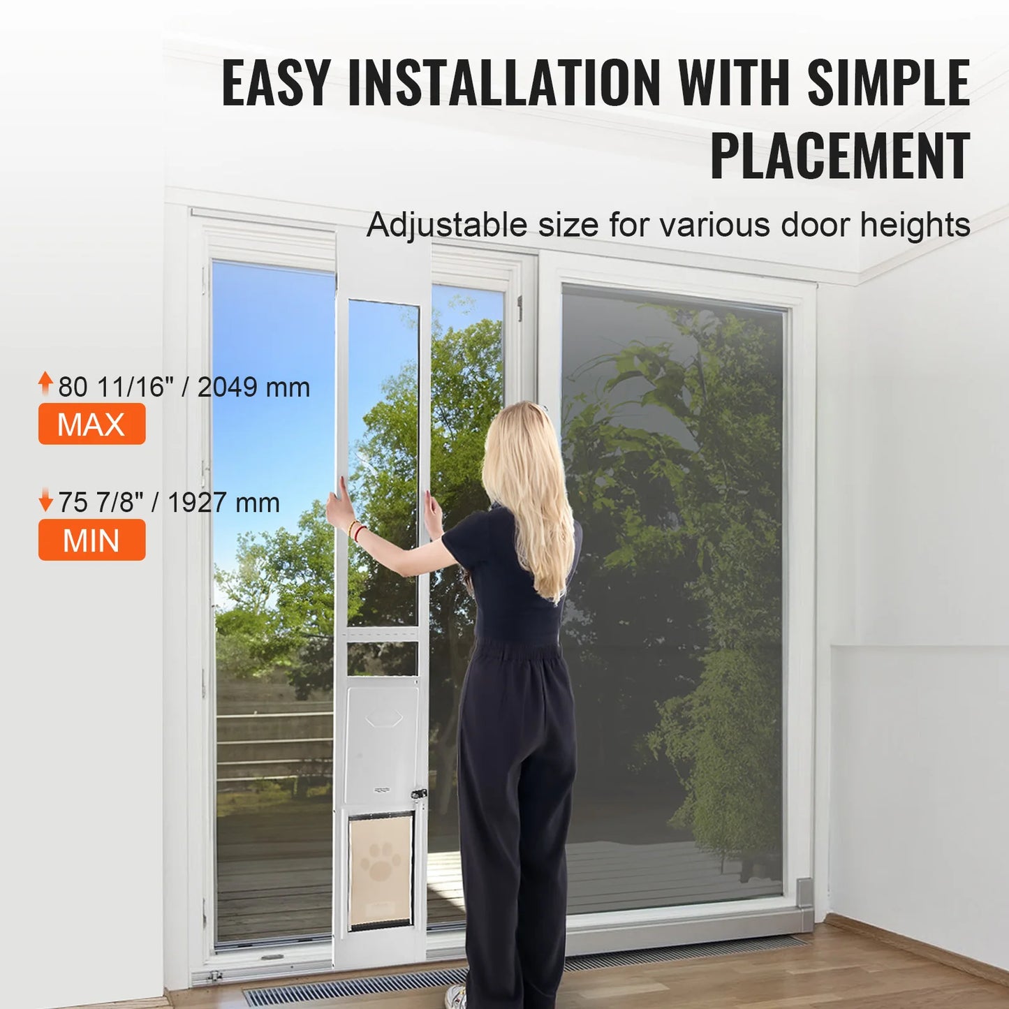 NONEDog Door Sliding Glass Pet Door for Home Use