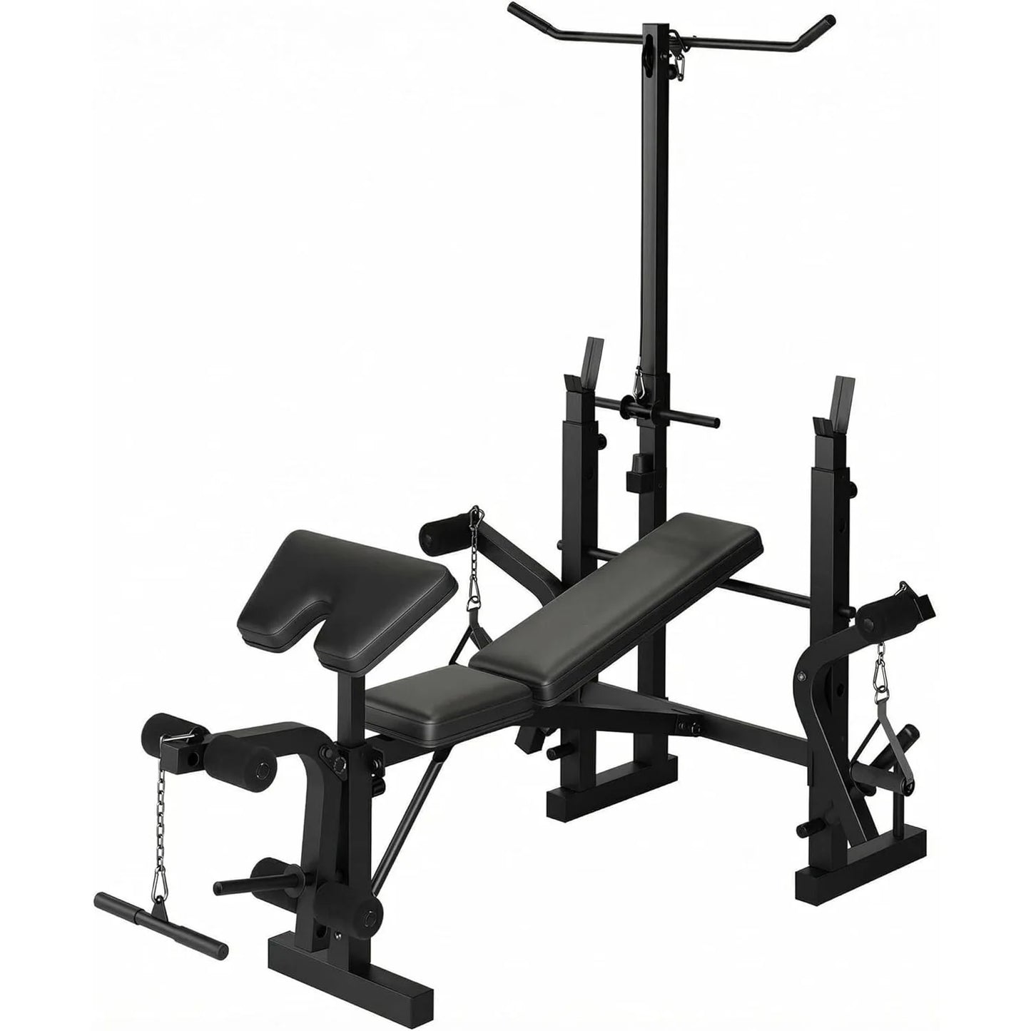 HiMISS 7 In 1 Strength Training Bench With Squat Rack