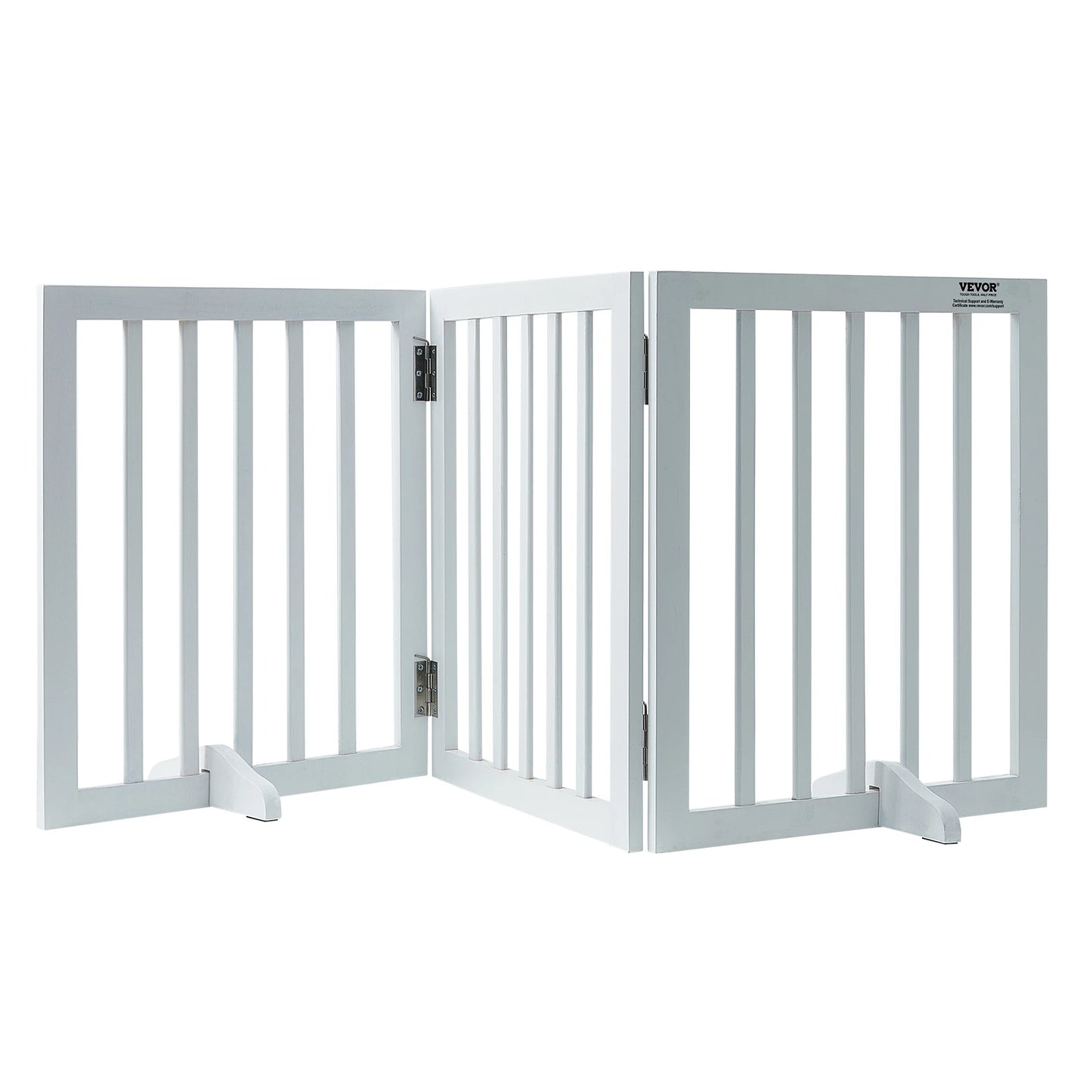 SucceBuy Freestanding Dog Gate 3 Panels Foldable Barrier for Narrow Passages