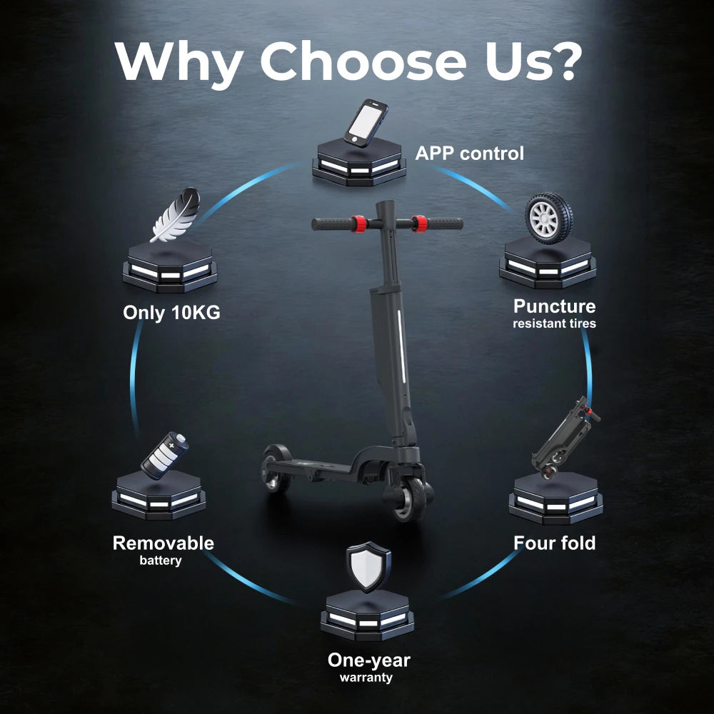 HUANCI X6 Foldable Electric Scooter With Smart App