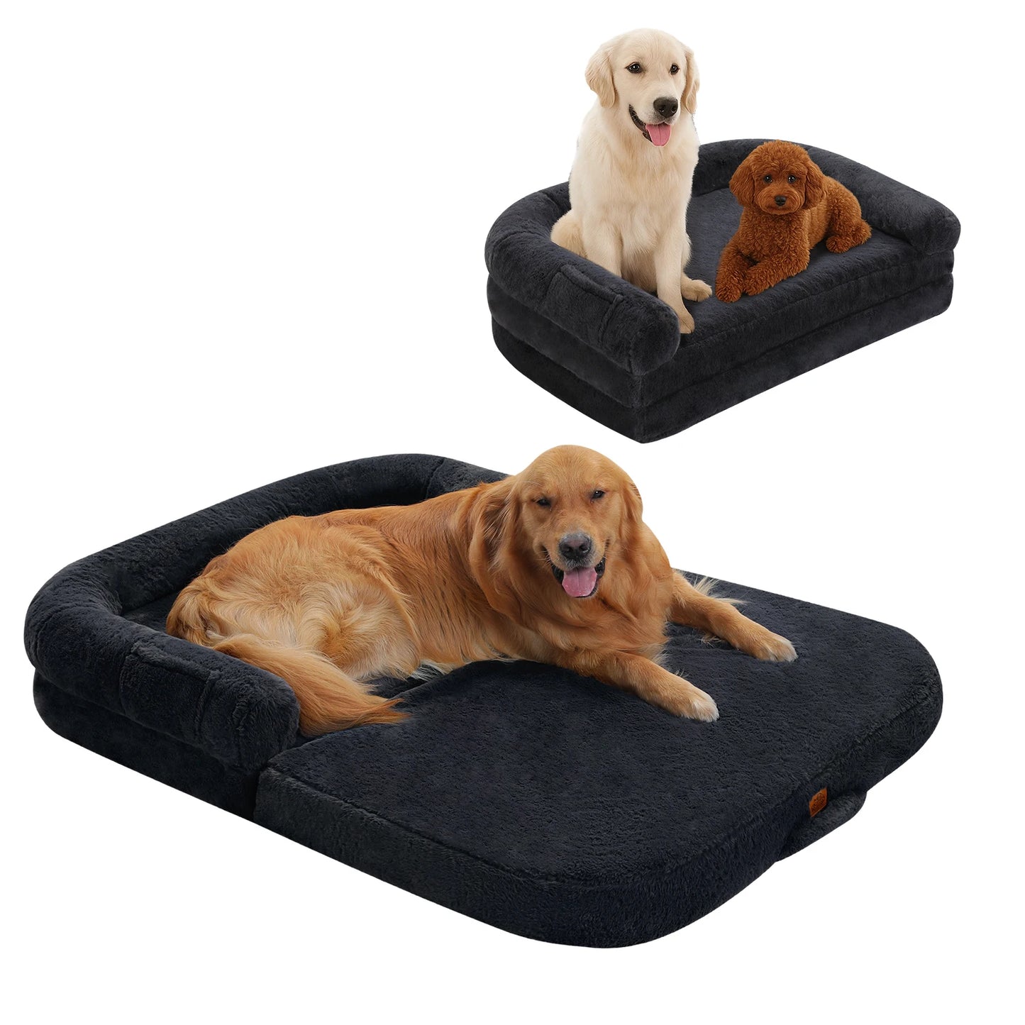 PAWZ Road Foldable Dog Bed For Adults Plush Washable Pet Sofa