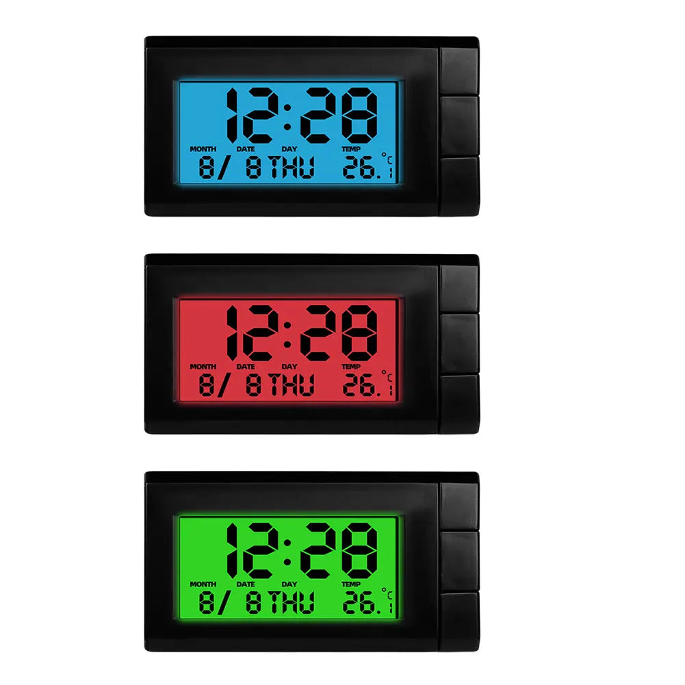 APWIKOGER Auto Temperature Meter LCD Digital Calendar Clock for Car