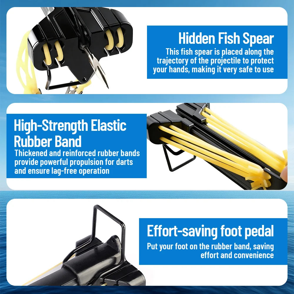 Fishing Slingshot Rod With Reel Aluminum Portable Fishing Tool