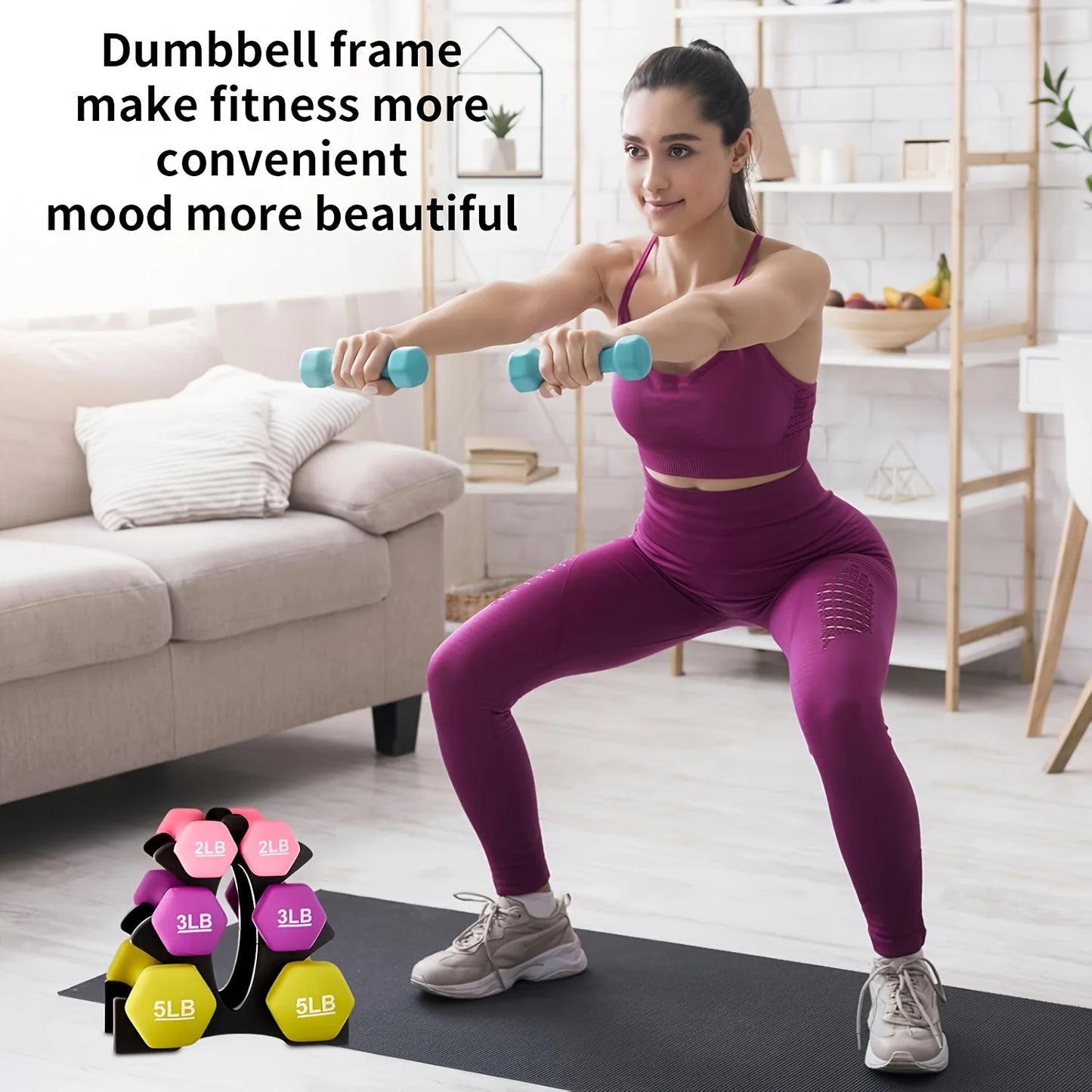 Sleek Dumbbell Set For Women Strength Training 2lb 3lb 5lb