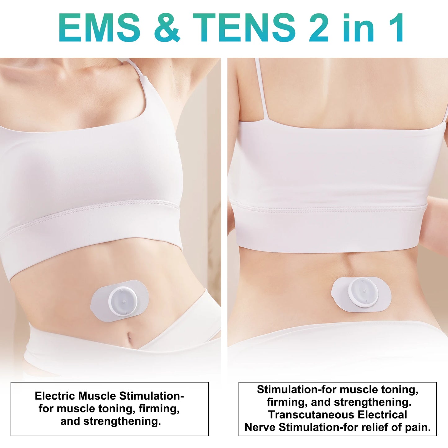 MASGREE Wireless TENS EMS Unit With Pads For Muscle Relief