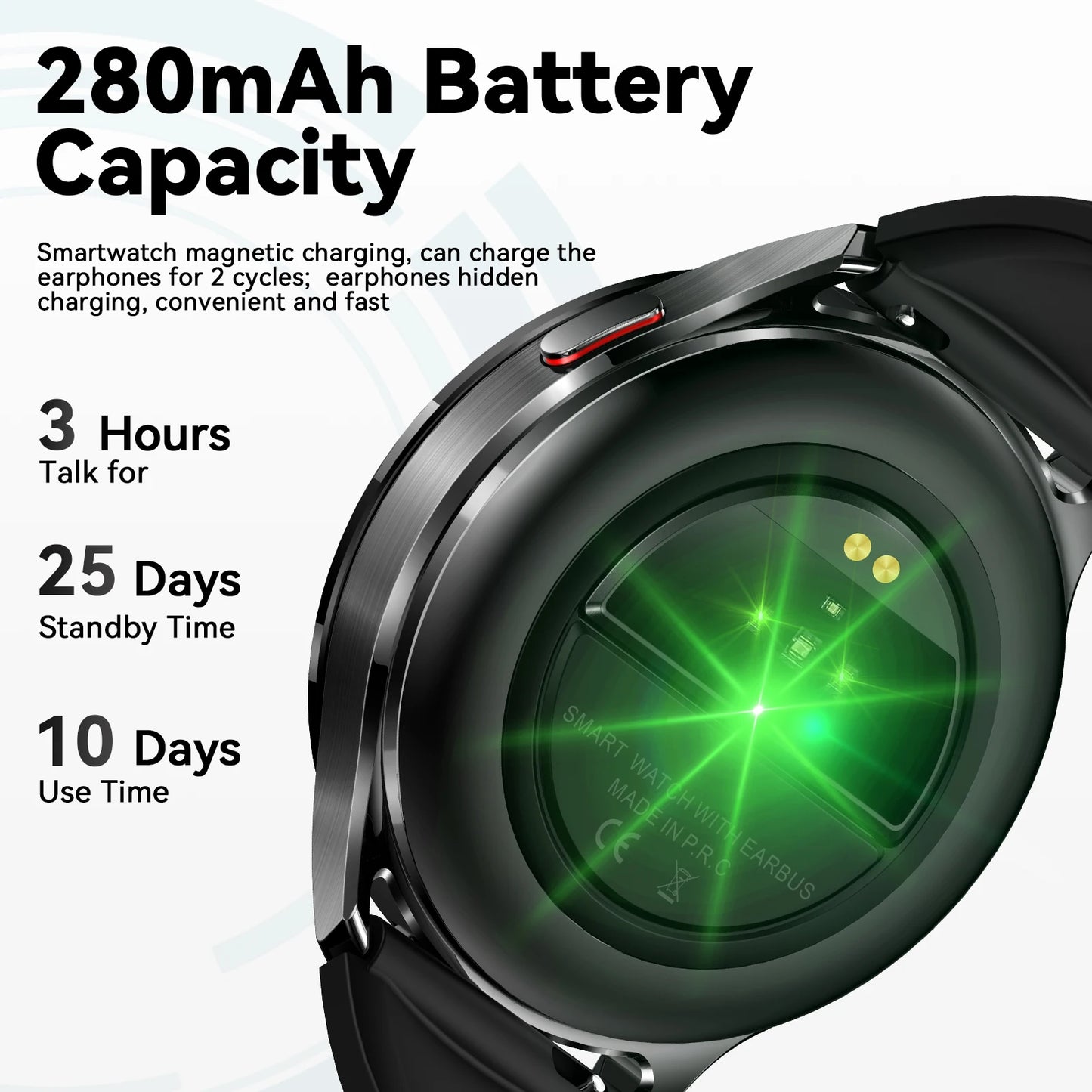 EIGIIIS Smart Watch With Earbuds And Health Tracker