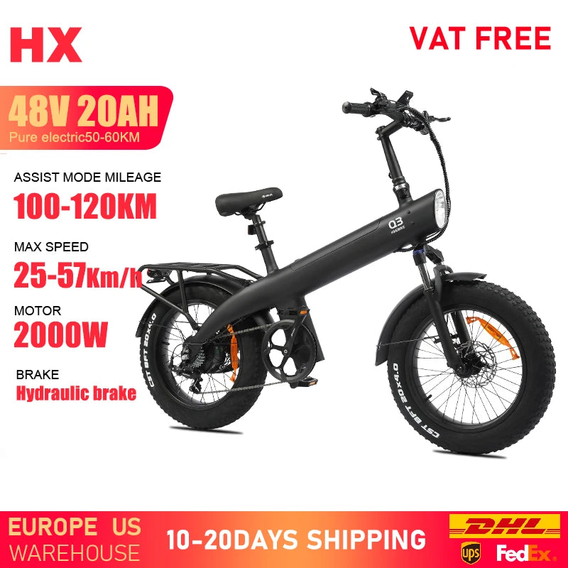 HX Q3 2000W Electric Mountain Bike For Adults All Terrain
