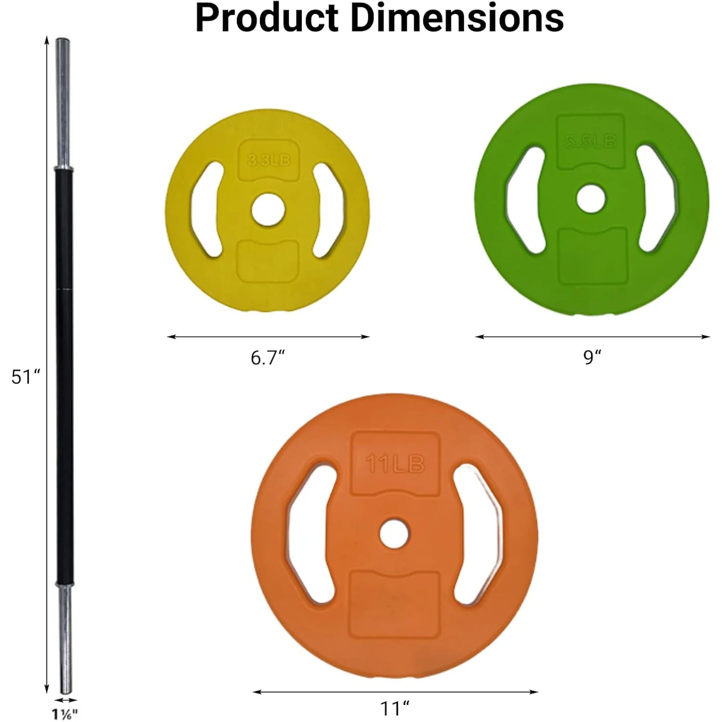 HiMISS Adjustable Barbell Weight Set 40Lb 20Kg For Home Gym