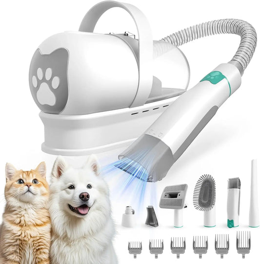 Pet Grooming Vacuum Kit With Clipper And Nail Grinder Tools