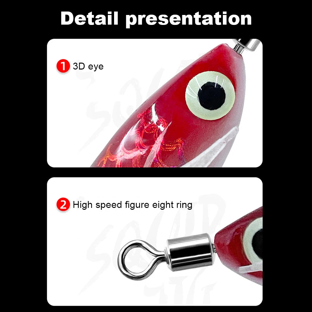 APWIKOGER Luminous Squid Jig Fishing Lure Set For Ocean Tackle